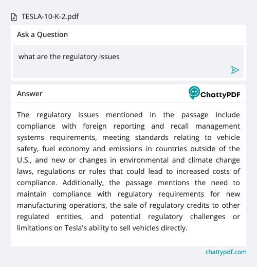 ChattyPDF answer shown beside a PDF document