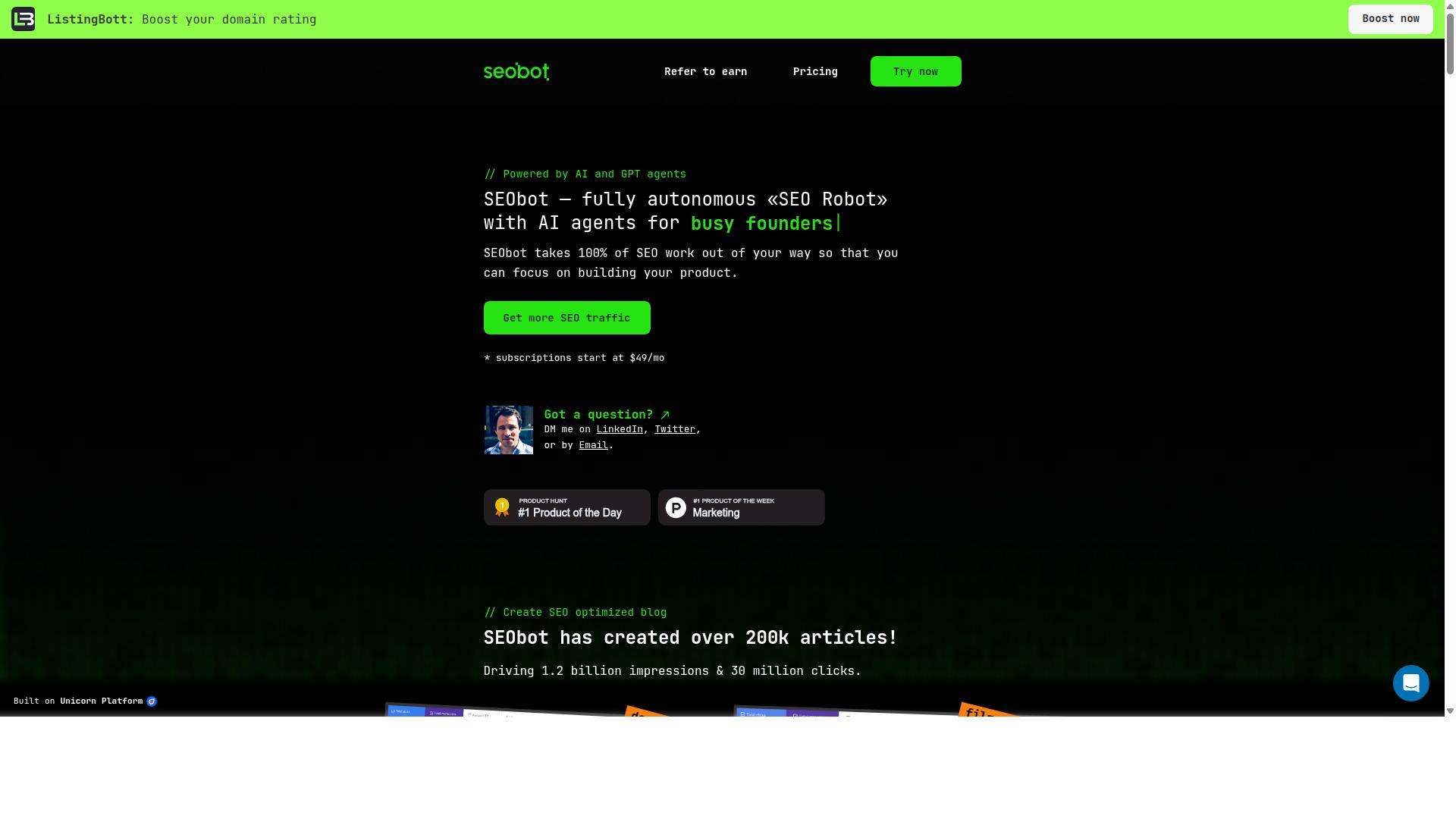 SEObot website
