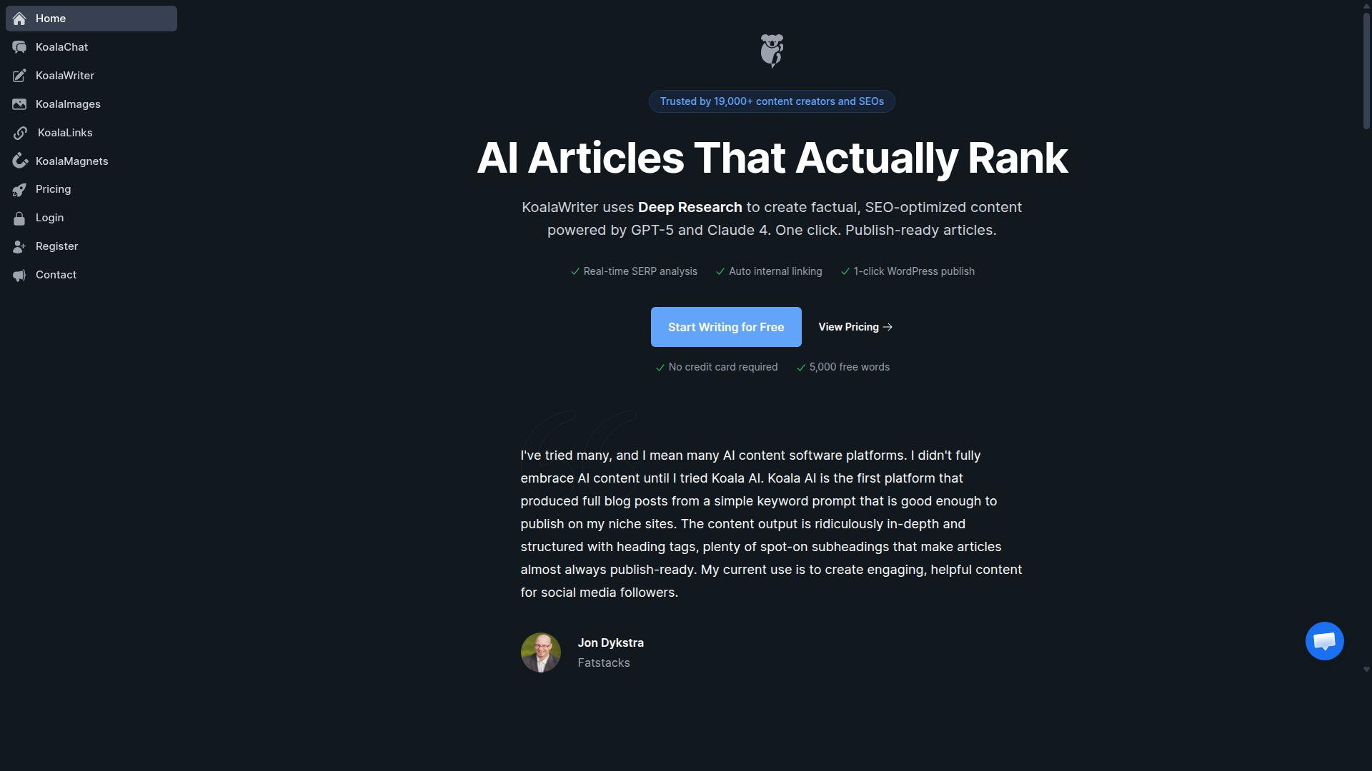 Koala AI website