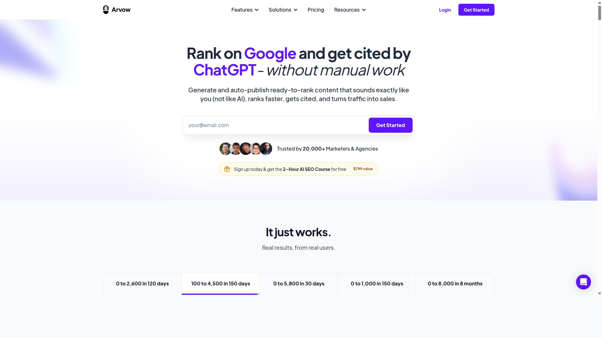 Arvow website